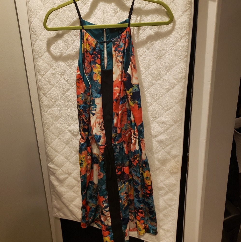 Floral drawstring dress